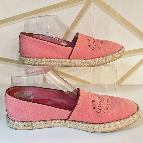 Louis Vuitton Canvas Articles Voyage Pink Canvas Espadrilles Size 36.5 EU / 7 US - Picture 5 of 16